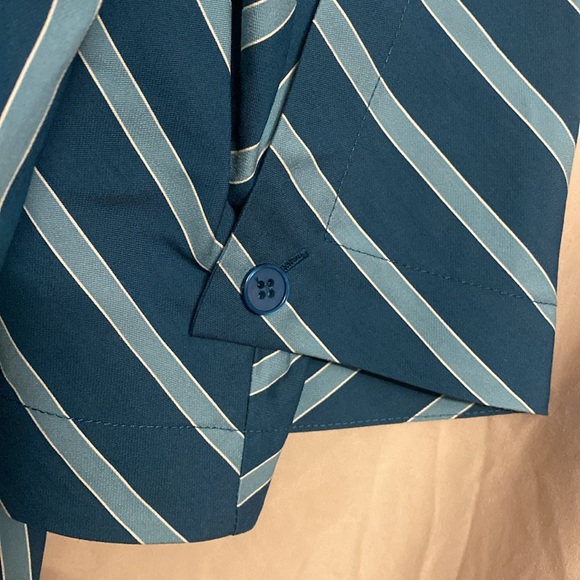 NWT Lafayette 148 New York Maryana Top Size 2X Color Pacific Multi Teal - Picture 6 of 8